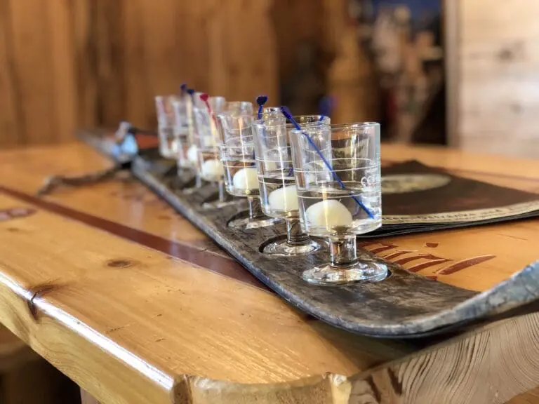 Schnapps op een ski