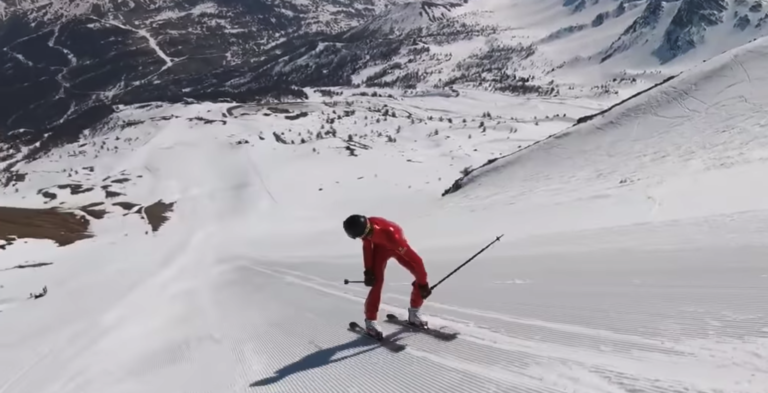 wereldrecord achteruit skiën