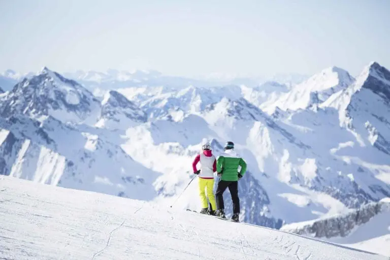 Genieten van het uitzicht vanaf de Hintertuxer Gletscher