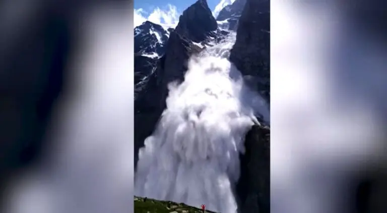 Lawine op de Eigergletscher