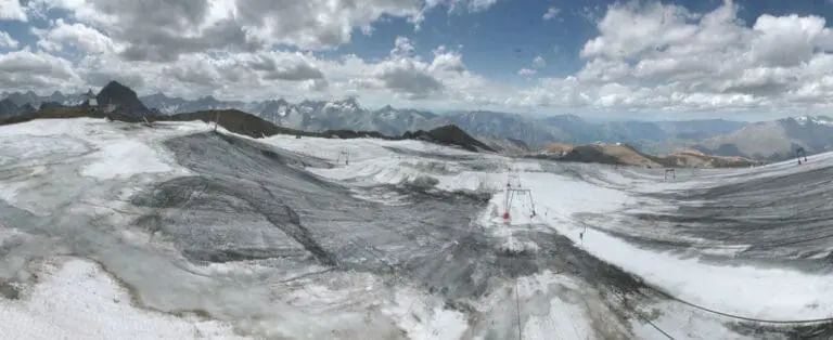 Webcambeeld gletsjer zomer Les Deux Alpes