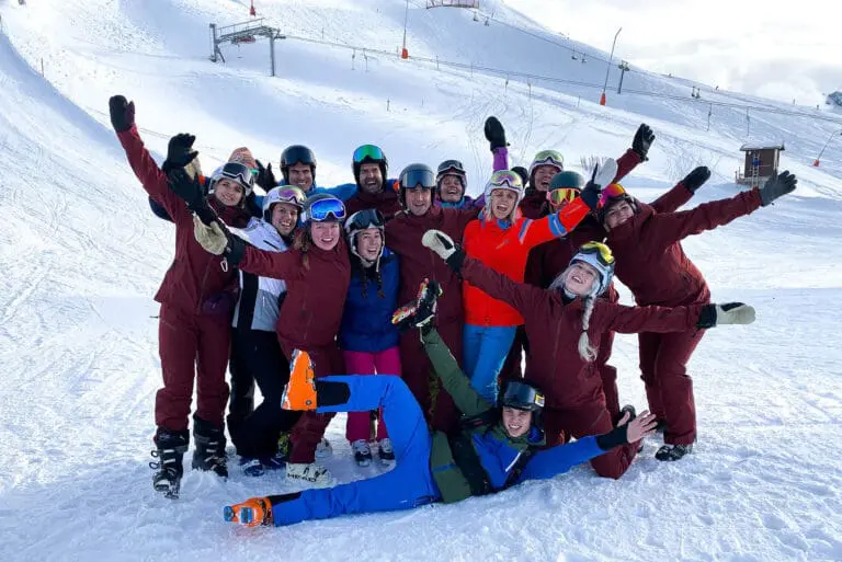 wintersport met een groep