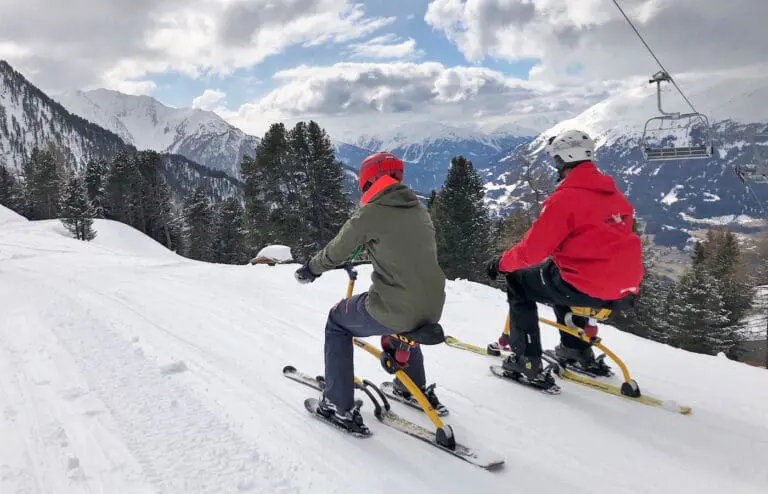 Snowbiken op wintersport