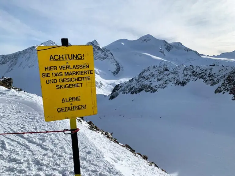 Pistenbordje lawinegevaar