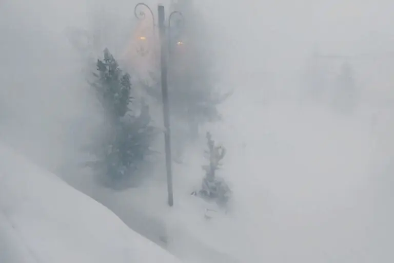 sneeuwstorm in Val d'Isère