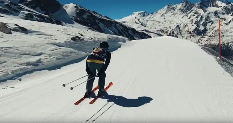 skier tijdens de Hoh Saas 12 hours race