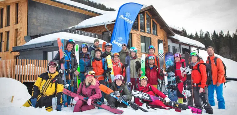 groep wintersporters