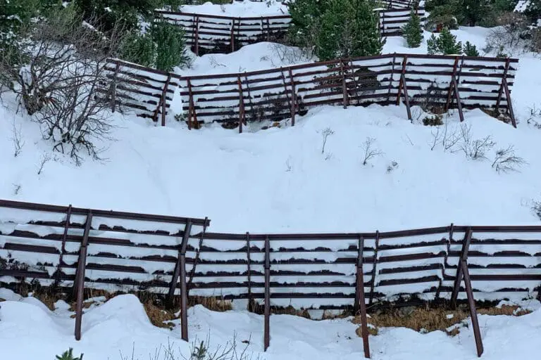 Lawinehekken voor lawinebescherming