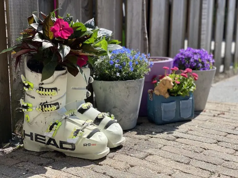 bloempot skischoenen