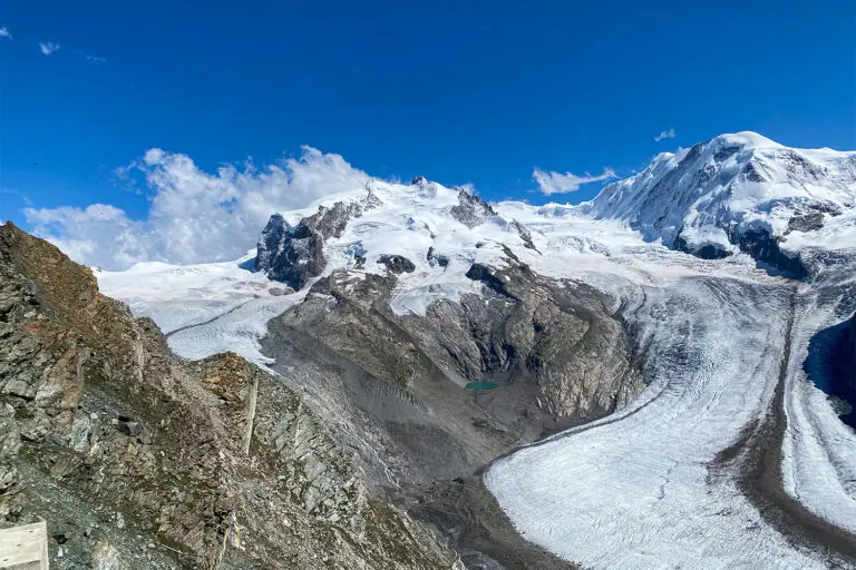 Dufourspitze vanaf de Gornergrat in Zermatt