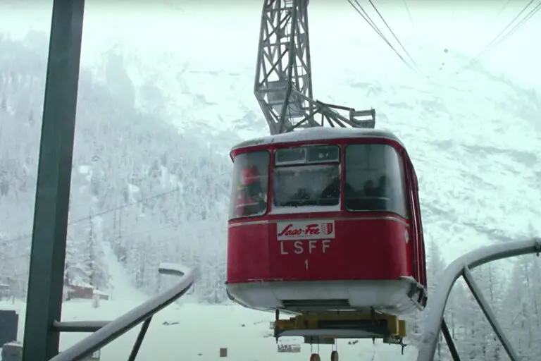 Screenshot uit de clip van Wham in Saas-Fee