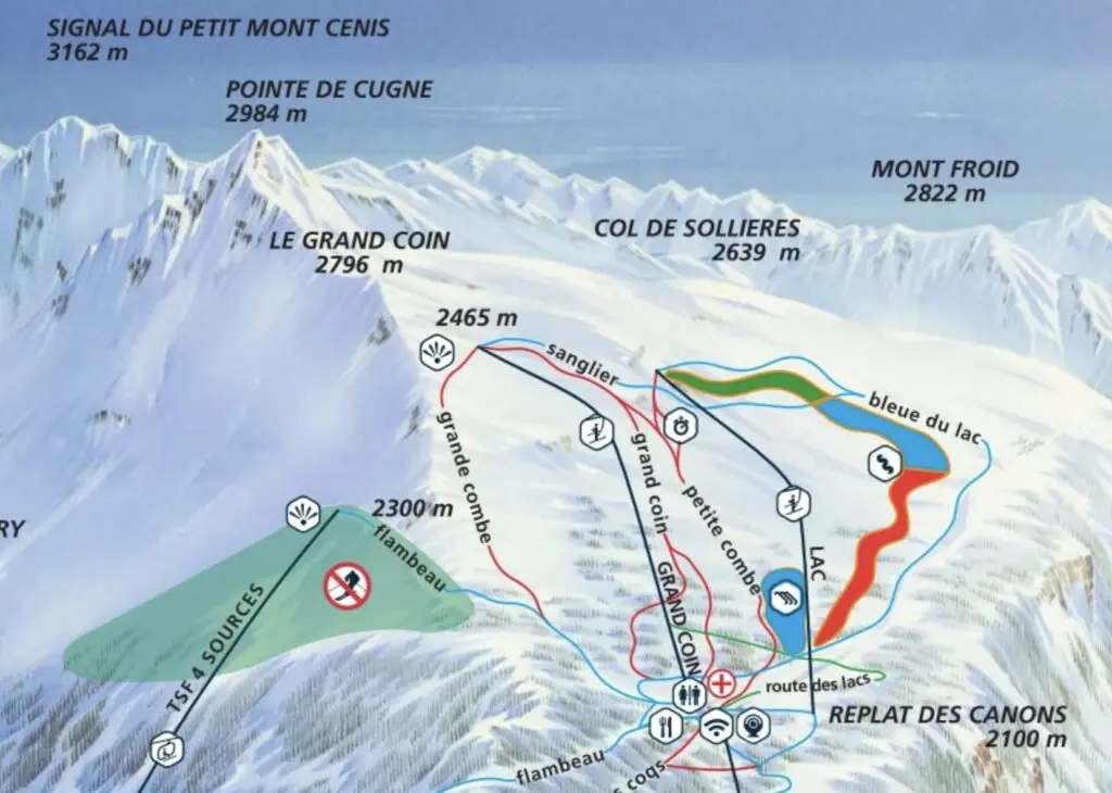 Val Cenis Termignon pistekaart