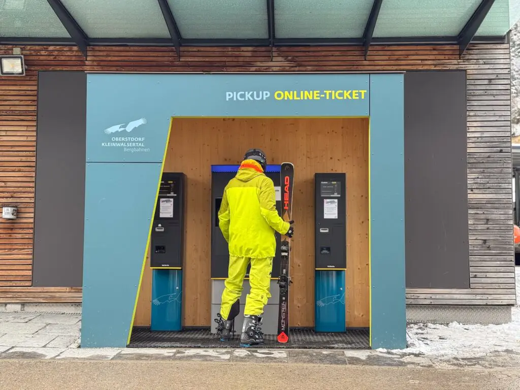 Online gekochte skipas afhalen