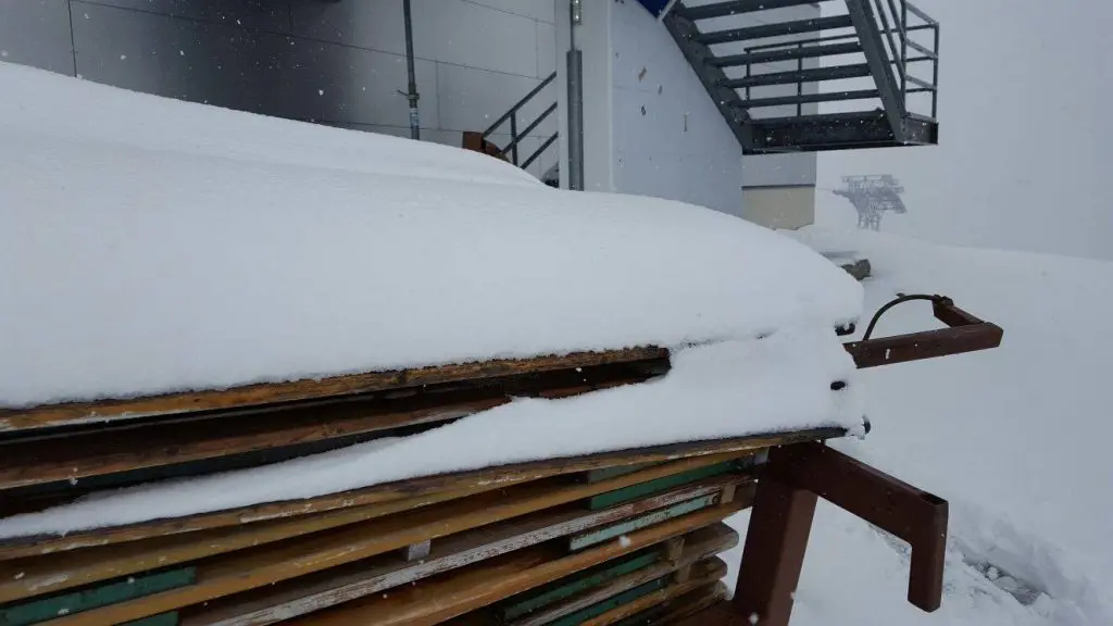 Stubaier Gletsjer met sneeuw