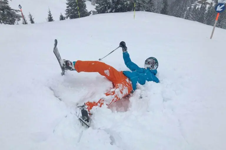 Vallen in de sneeuw