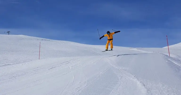Sprong op de piste