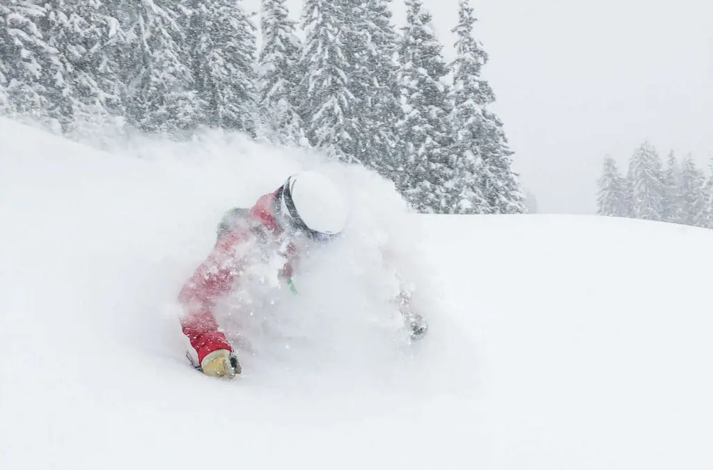 Freeriden in de verse poeder sneeuw