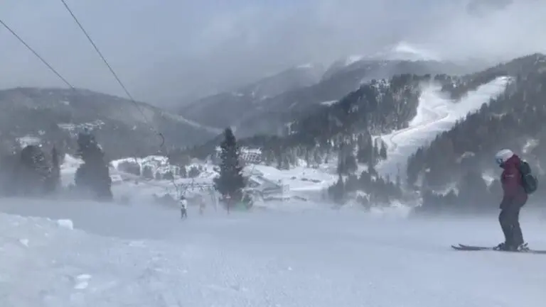 Wind op de piste