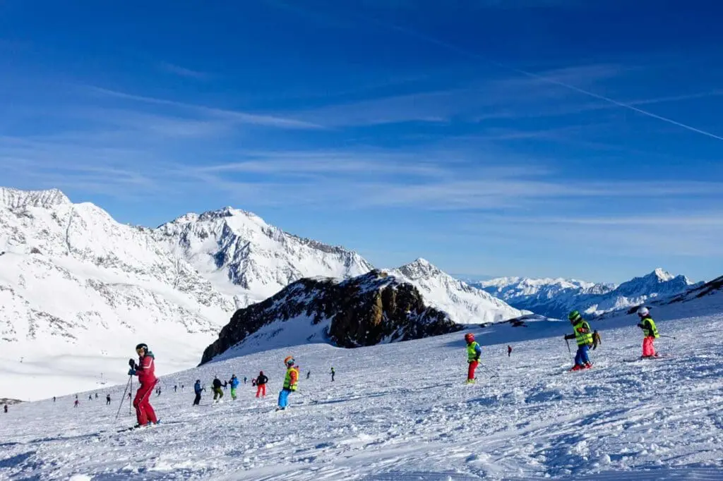 Skiën met kinderen op de Stubaier Gletscher