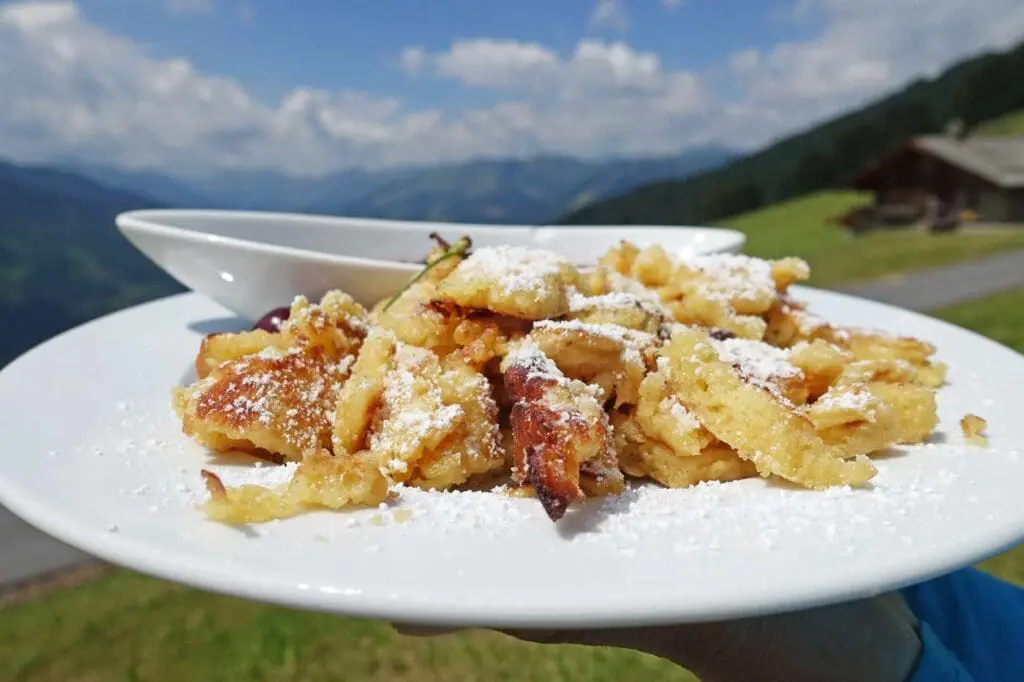 Portie Kaiserschmarrn in de zomer