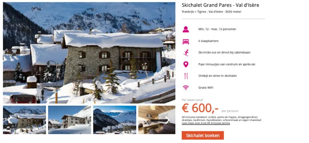 Skichalet Frankrijk
