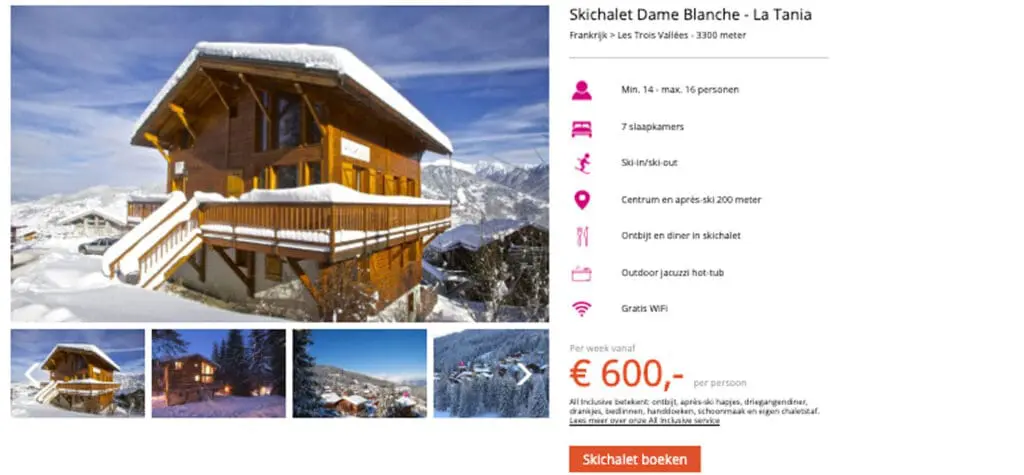 Skichalet Frankrijk