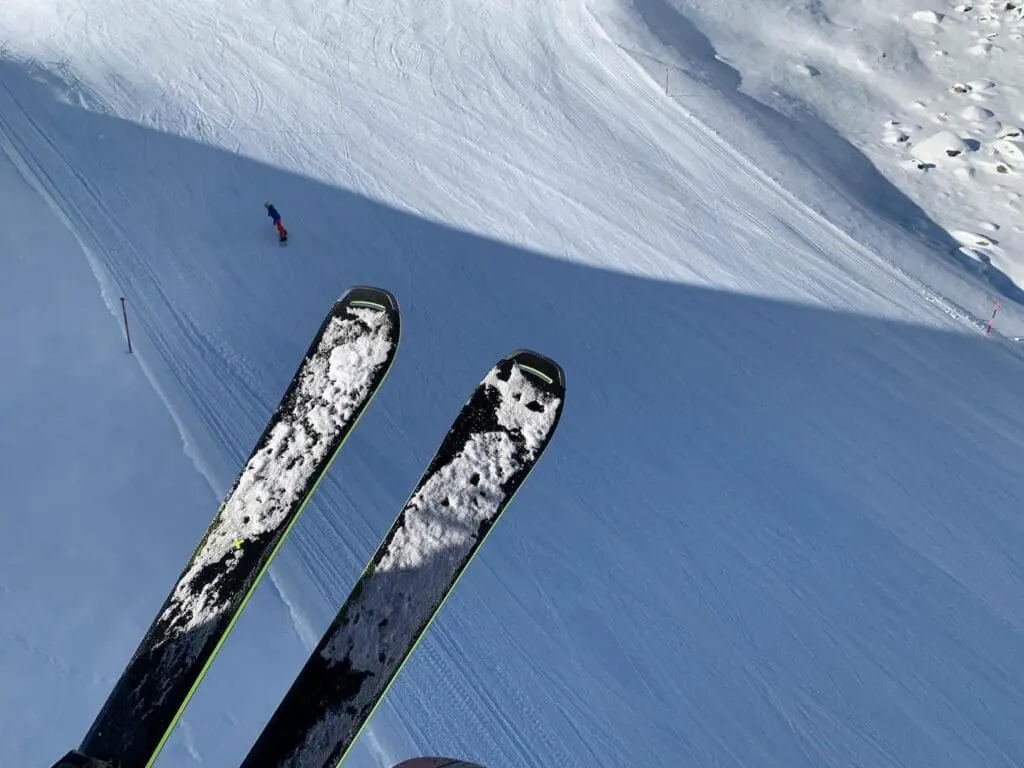 Ski's in skilift in Ischgl