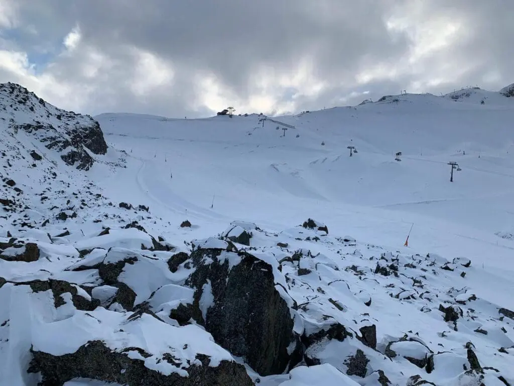 Sneeuw en piste in Ischgl