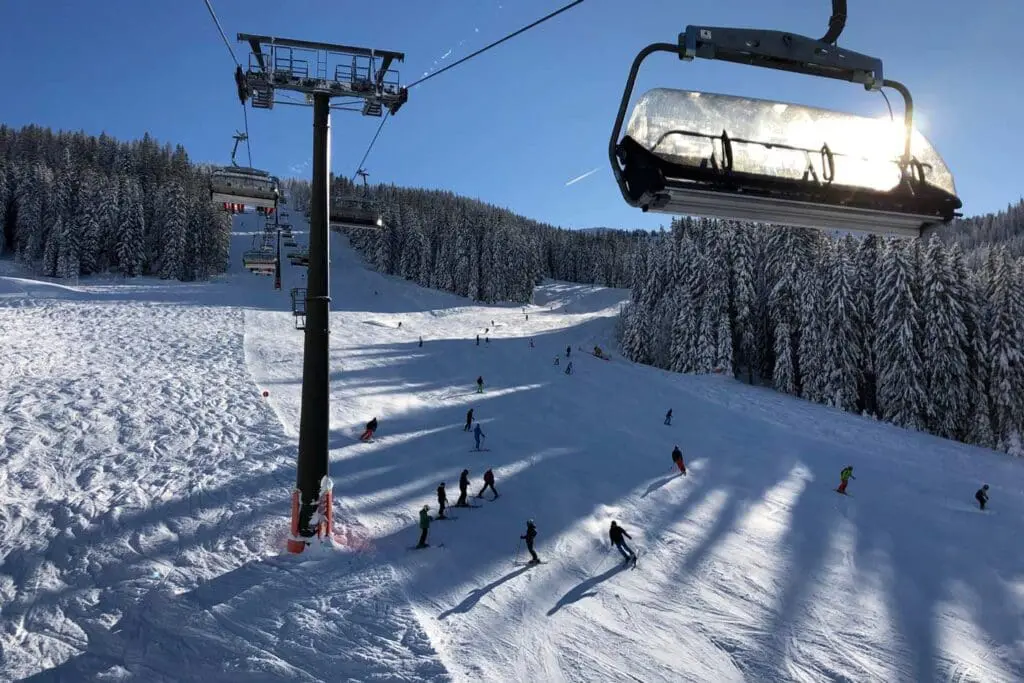 Piste en stoeltjeslift in Hochkönig