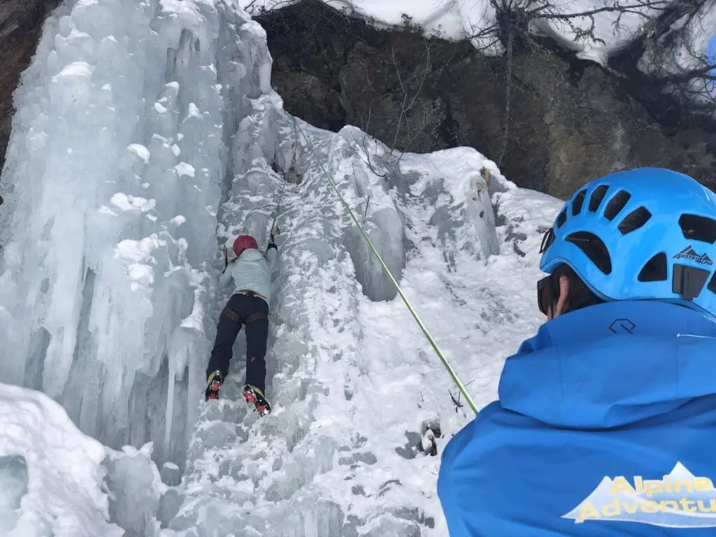 IJsklimmen tijdens je wintersport in het Pitztal