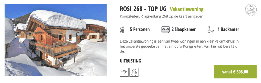 Vakantiewoningen in Königsleiten