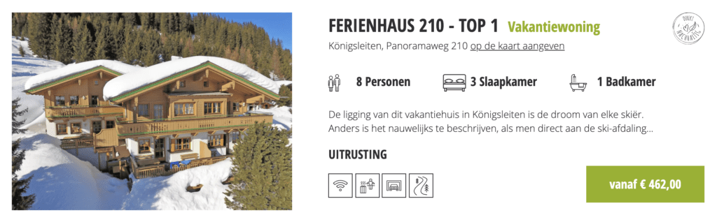 Vakantiewoning in Königsleiten