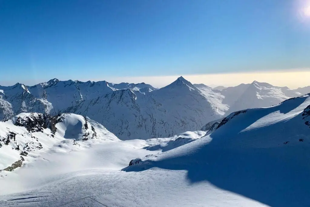 Uitzicht op Gletsjer Saas Fee