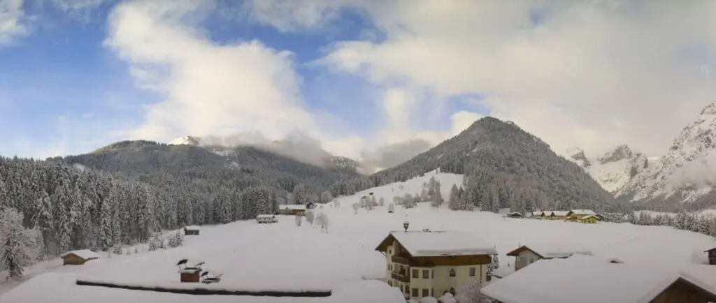 Lammertal (Salzburgerland) met verse sneeuw