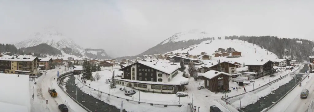 Verse sneeuw in Lech am Arlberg