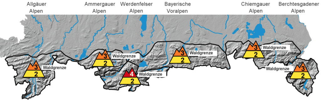 Lawinegevaar in Duitsland