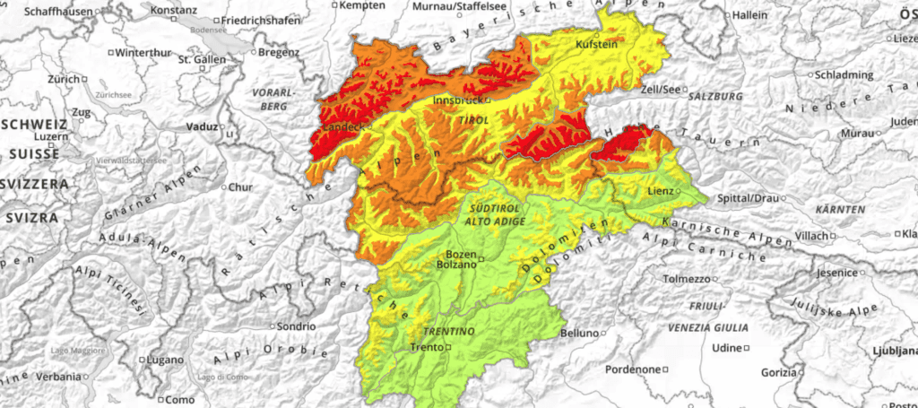 Lawinegevaar in Oostenrijk