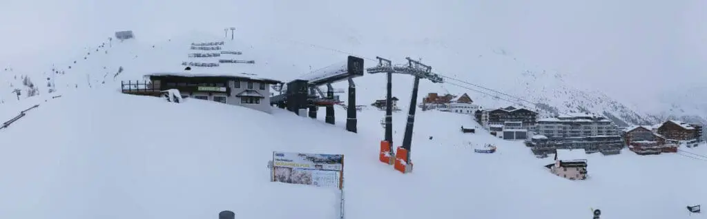 Sölden met verse sneeuw