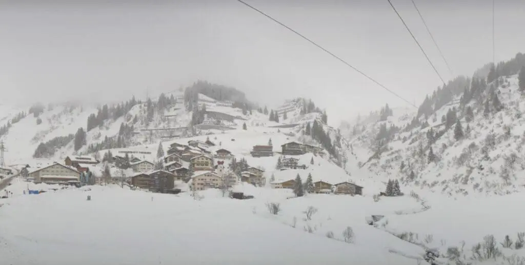 Sneeuw in Stuben am Arlberg