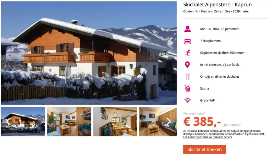 chalet in kaprun in maart