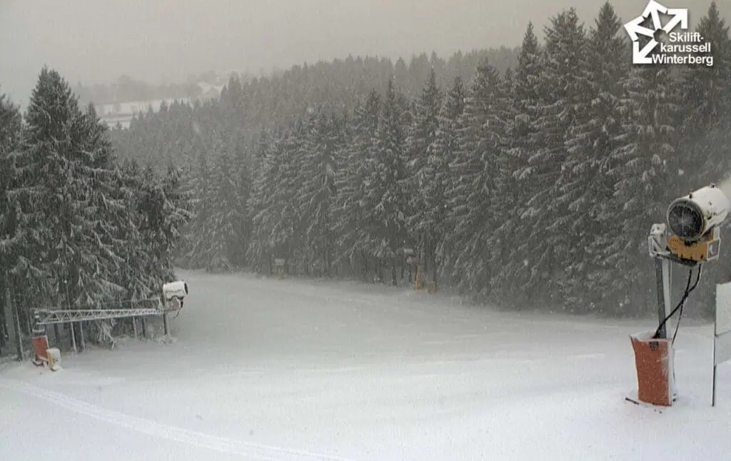Winterberg lift, piste sneeuwkanon