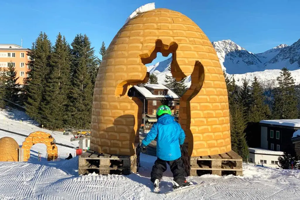 Kind bij kinderpiste Arosa