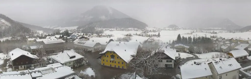 Faistenau met verse sneeuw