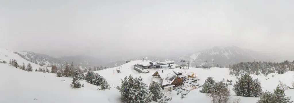 Turracher Höhe met verse sneeuw