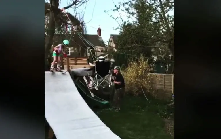 Skigebied in tuin