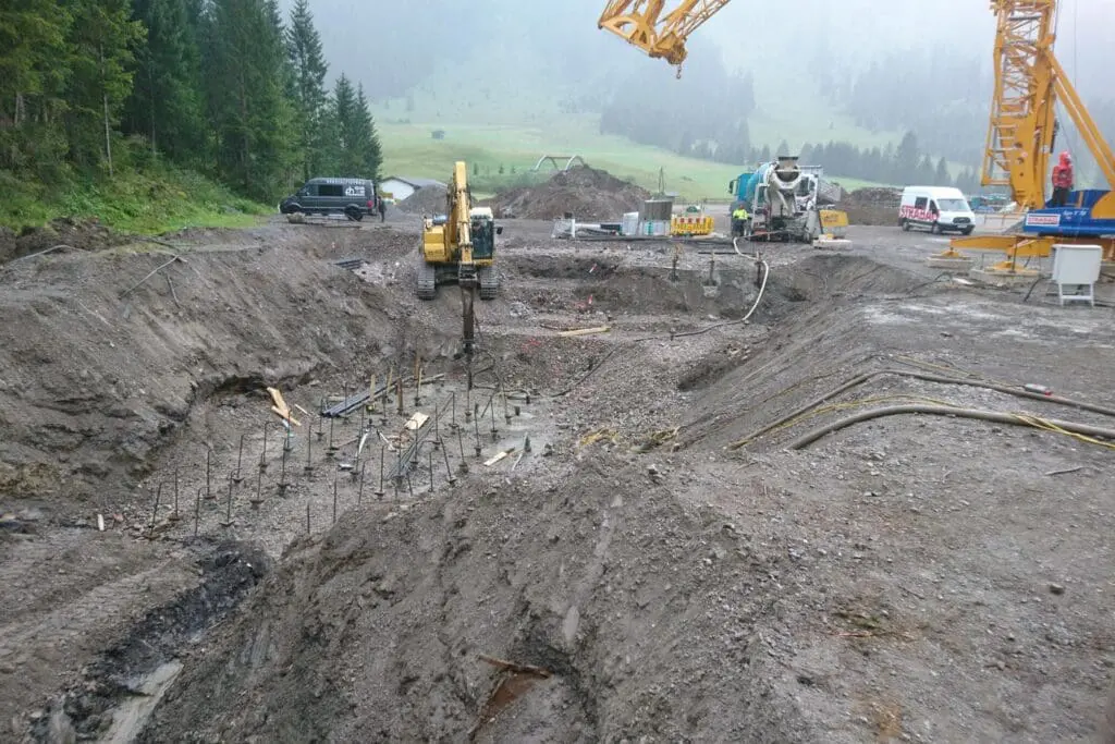 Fundering nieuwe Thanellerbahn