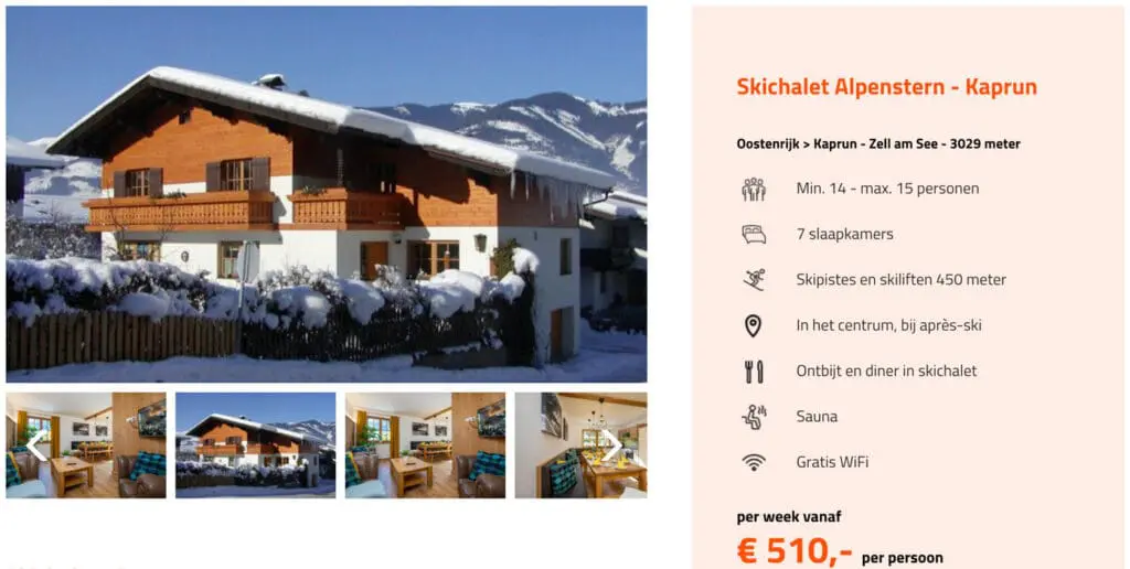 kaprun chalet huren