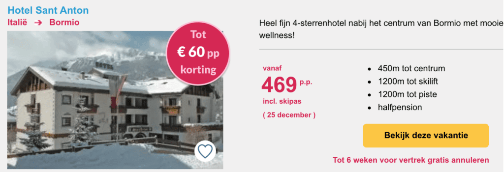 Bormio kerst hotel