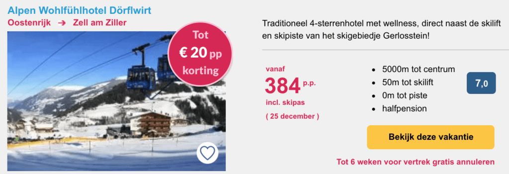 accommodatie kerst boeken zell am ziller