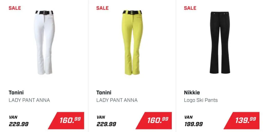 Strakke skibroeken Wintersportkleding trends 2020/2021